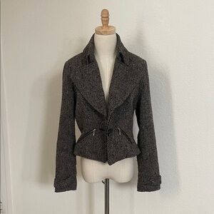 CAbi Charcoal Tweed Blazer